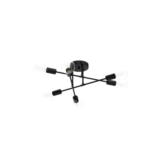 image for Bosceos Modern Sputnik Chandelier 6-Light Industrial Ceiling Lights Fi
