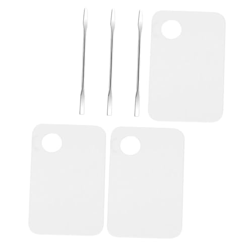 Vaguelly Paletas De Maquillaje Transparentes y Espátulas para Manicura Herramientas De Mezcla De Color para Uñas y Maquillaje Total