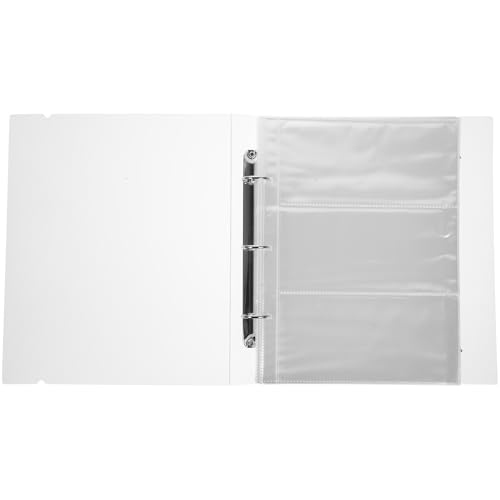 WEKADRIN Álbum para Entradas y Fotos Fundas de PVC Diseño de Hojas Sueltas 30 Páginas Organizador para Tarjetas Fotográficas y Postales Carpeta Portátil para Viajes y Eventos