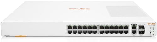 HPE Networking Instant On Switch Series 1960 24-Port Gb Smart-Managed Layer 2+ Ethernet Switch | 24x 1G | 2X 10GBase-T, 2X SFP+ | Stackable | US Cord (JL806A#ABA)