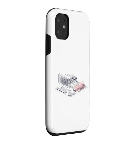 Image of RAM Card Wireframe Computer Motherboard IT Tech Geek Nerd Case for iPhone 11
