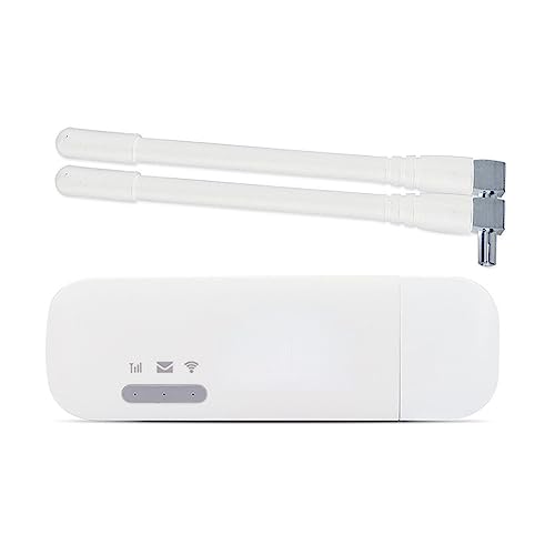 Vjsujehgy E8372 4G USB WiFi Dongle E8372H-153 Router 4G Tarjeta SIM Router InaláMbrico 150Mbps Puerto de Antena Externa con 2 Antenas