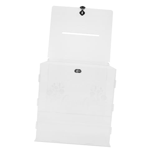 MAGICLULU Stylish Acrylic Card Storage Box Lock Wedding Envelope Holder Small Decorative Box for Cards Money