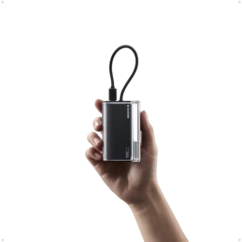 Image of sharge Mini Portable Charger 45W 10000mAh Power Bank, Fast Charging Battery Pack with Built-in USB-C Cable, Compact Portable Phone Charger Travel Essentials Powerbank for iPhone 17 /16