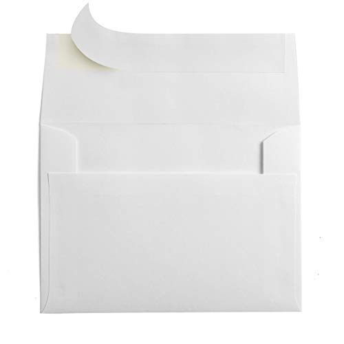 50 White A7 Self Seal 5X7 Envelopes - Fits 5 X 7 Invitations, 5.25 X 7.25, White, 50 Pack (36750) #TOP2