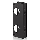 Ferraycle 1 Piece Stainless Steel Lock and Door Reinforcer Plate Lock Reinforce and Repair Bronze Finish Door Jamb Reinforcement 5-1/2 Inch, 2-3/8' x 1-3/4 Inches for Front Entry Bedroom Home