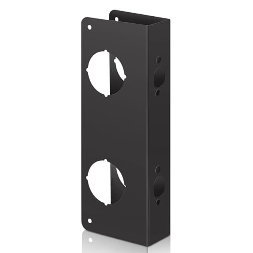 Ferraycle 1 Piece Stainless Steel Lock and Door Reinforcer Plate Lock Reinforce and Repair Bronze Finish Door Jamb Reinforcement 5-1/2 Inch, 2-3/8' x 1-3/4 Inches for Front Entry Bedroom Home