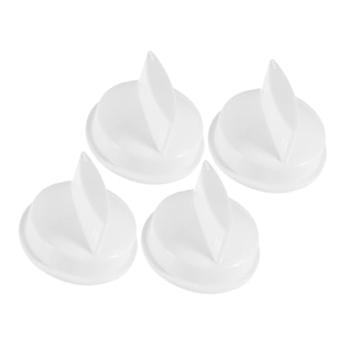 HAMPPLIES Juego de 4 Perillas Blancas para Microondas Perillas de Repuesto de Control y Temporizador Fabricadas PP Resistentes para Electrodomésticos de Cocina