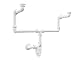 Aqua Bagno Raumsparsiphon Waschtisch - Möbelsiphon - Siphon platzsparend - Siphon flach - Bad - flexibel einstellbar - G 1 1/4 Zoll - DN32 – Doppelwaschbecken