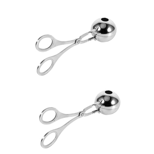 NAMOARLY 2pcs Practical Stainless Steel Meatball Maker Tool for Home Cooking Easy Scoop and Squeeze Design for Meatballs Non-stick Kitchen Essential