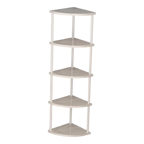 Image of Corner Shelf Easy to Use Organizer Multifunction for Kitchen Office Home 122Cm 5 Tier White