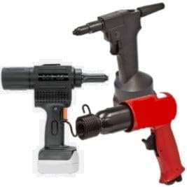 Bayfast BAY510A Pneumatic Power Rivet Tool W/Whip Hose and Nosetips; Installs 3/32 to 3/16 Inch (1 PK)