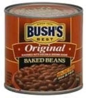 BUSH'S BEST Canned Original Baked Beans (Pack of 12), Source of Plant Based Protein and Fiber, Low Fat, Gluten Free, 16 oz
