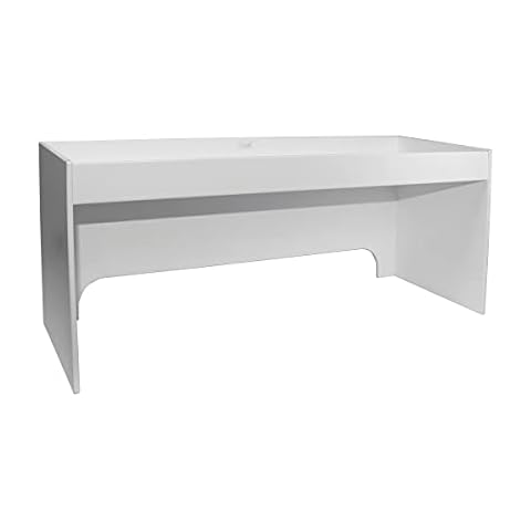 TrippNT 50215 PVC Fume Hood Shelf, 36" Width x 8" Height x 5" Depth, 3 ', White Cover