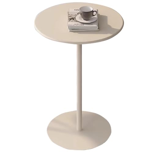 Failjierue Mesa De Cóctel Redonda con Base De Metal Muebles Modernos De Bistró Y Pub, Mesa De Exterior Alta para Comedor Y Zona De Café Pequeña(40x56cm)