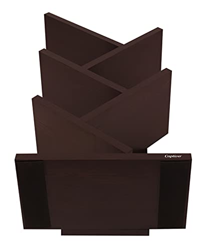 Image of Captiver Steama Engineered Wood Wall Mounted Books Stands Shelf Shelves (Matte Finish, Wenge) Home Office Library Study Living Room Bookshelf Bookshelves Bookends Unit