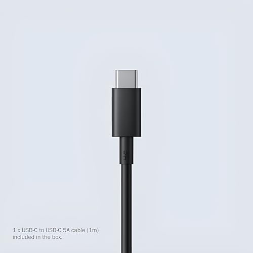 Image of CMF by Nothing 100W GaN Type C 3-Port Charger Adapter with 3.3 Ft Type C Cable, USB-C1 100W, USB-C2 65W, USB-A 18W, Max Capacity 100W for Phone 2A /2A Plus /2 /1,Samsung S25,S24, Laptop, Charging, Black