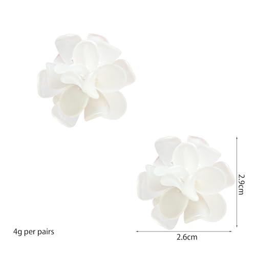 Anmpab Flower Cluster Earrings for Women Boho Statement Floral Bohemian Elegant Chic Dangle Unique Flower Earrings4