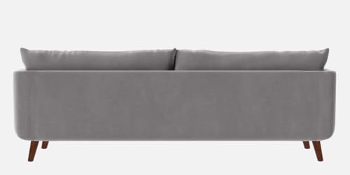 Image of Rejol Velvet 3-Seater Sofa Luxurious Comfort for Living Rooms and Offices (Grey, 3 Seater)