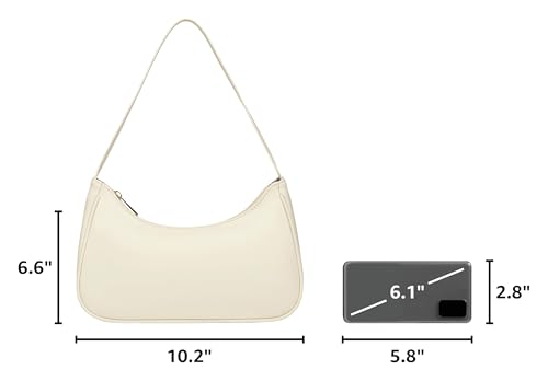 Image of Afashor Shoulder Bags for Women Vegan Leather Hobo Sling Tote Handbag Retro Clutch Purse with Zipper Closure