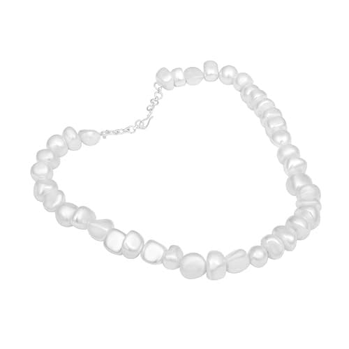 Image of OVANA Pearl Necklace | Fitted With Silver Lock | Statement Necklace | Gifts for Girlfriend | Gift for Sister, Bhabhi | Gifts for Women and Girls | Gift for Her | 925 Silver Hallmarked Lock