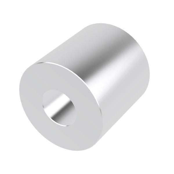 Aluminum Spacer 1" OD x 3/8" ID x Choose Your Length, Round Spacer Unthreaded Standoff Bushing Plain Finish, Fits Screws Bolt 3/8" or M10 by Metal Spacers Online (1" Length, 5 Pack)