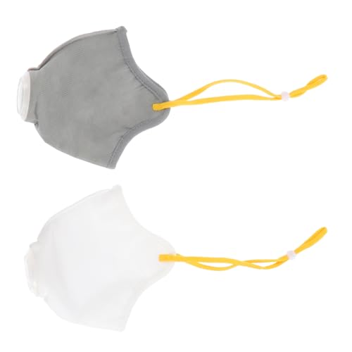 Happyyami 2Pcs Adjustable Muzzle for Bite and Breathable Use Durable Non Woven Mouth Cover for Dogs for Grooming and Training