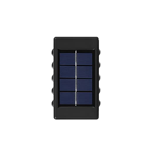 Lampe solaire extérieure 10 LED applique étanche haut bas blanc