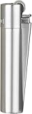 Clipper 1 Encendedor Mechero Clásico Largo Metal Silver Plateado Mate Cepilldo + 1 Llavero