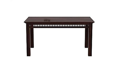 Image of AADITYA WOODS Solid Sheesham Wood 6 Seater Dining Table Set with Chairs for Living Room Home Wooden Dining Table Set for Office Restaurant Modern Dining Room Set-57x35x30 inch(ad-Walnut6s)