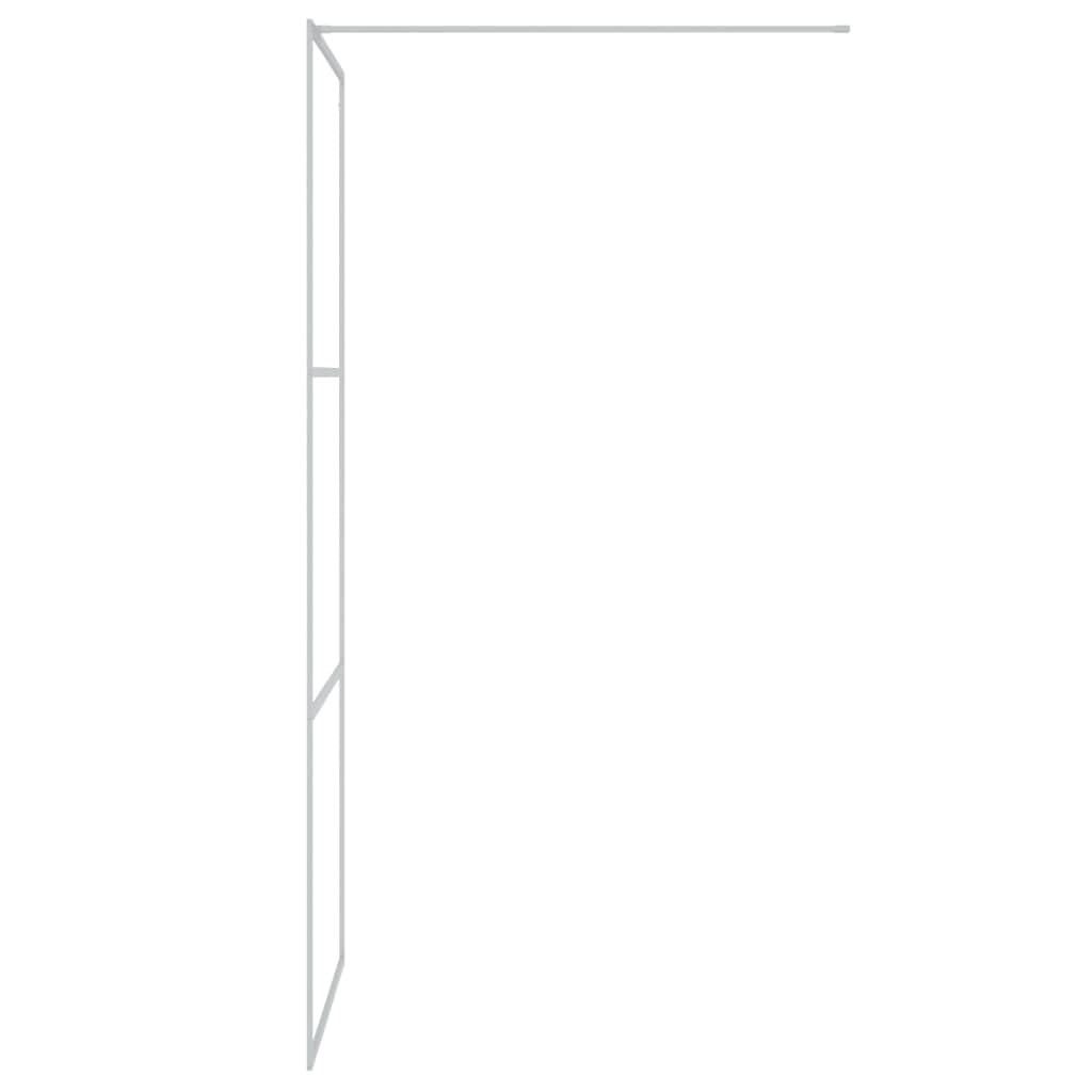 Mampara de ducha de cristal templado plateado 80 x 195 cm con marco de aluminio ajustable para ducha