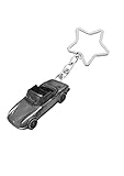 auto d'epoca Portachiavi a forma di stella Lote Elan Sprint (Open Roadster) ref120 molto forte per contenere più chiavi 3D, Argento, keyring