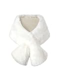 BABEYOND Womens Faux Fur Collar Shawl Faux Fur Scarf Wrap Evening Cape for Winter Coat