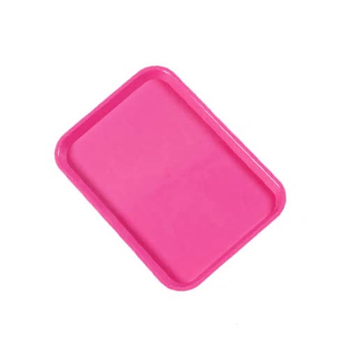 3 Pcs Dental Autoclavable Procedure Set Up Flat Tray Medical Instrument Set Up Flat Tray Size F - 9 5/8" W x 6 5/8" D x 7/8" Neon Pink
