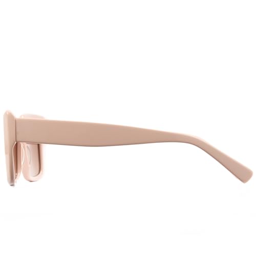 Cyxus Polarized Rectangular Sunglasses Acetate Frame UV400 Protection Stylish Shades Women Men P12263