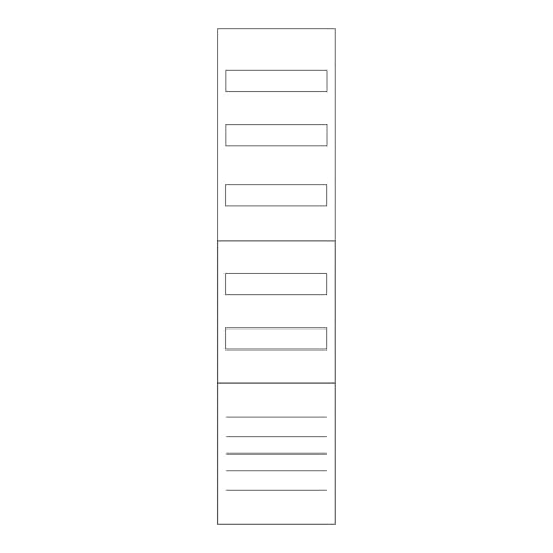 Eaton 255558 Plaque de distribution d'alimentation SS 5P H 1050 mm