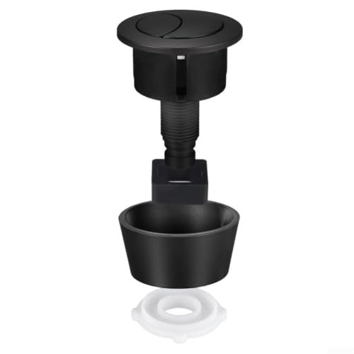 Kit de botones de descarga de inodoro compatible con agujeros de tapa de 20 mm y 40 mm con doble función de descarga y lujoso juego completo de accesorios de estilo dorado cepillado para reparación y