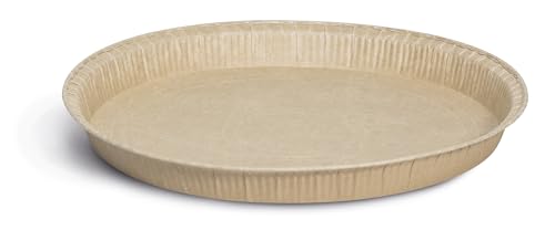 Guardini, Juego de 2 moldes para tartas de 25 cm de diámetro, desechables, papel de horno antiadherente, 100% reciclable, color habana, fabricado en Italia, línea Easy Bake Bio