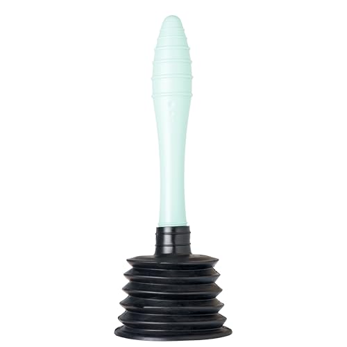 Fuelle Desatascador Fuelle Plastico 400 g Vigar - Desatascador - Diseño Ergonómico - 11 x 11 x 29 cm - para Fregadero y Tuberías - Ligero - Ocupa Poco Espacio - Cómodo y Práctico - Turquesa y Negro