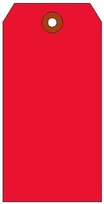 Shipping Tag, HVY. Wt., Red, Sz #10, Pack of 100, Plain
