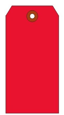 Shipping Tag, HVY. Wt., Red, Sz #10, Pack of 100, Plain