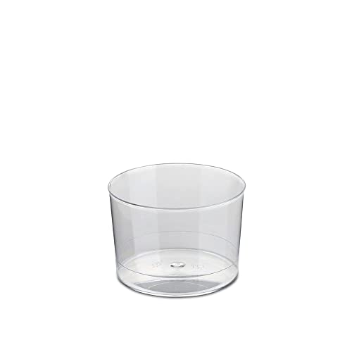 DIJUSA - Pack20 Unidades - Vaso Vino Chikito 220 ml - Reutilizable Color Transparente - Ideal para Vino, Cerveza,...