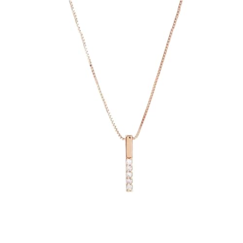 Cadeau pour femmes et filles : collier géométrique en or rose 925