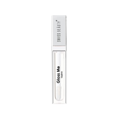 Swiss Beauty Metallic Gloss Me Lip Gloss | Lightweight,Non Sticky and Hydrating Lip Gloss| White, 6Ml
