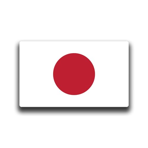 Image of World Country Flag Decal Stickers - Two Pack - for Cars Windows Bumpers Laptops Tablets Tumblers Cups Walls (Japan)