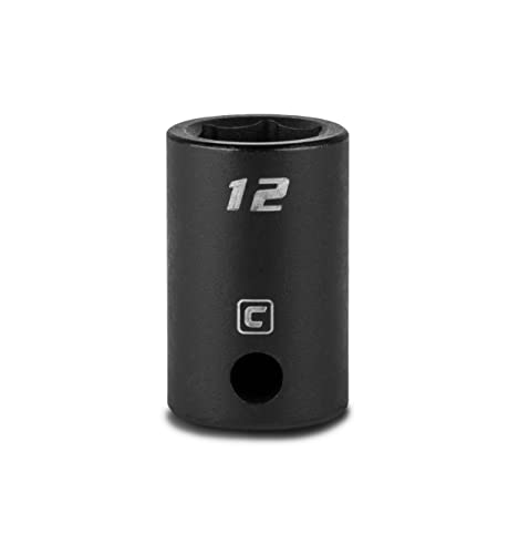 Image of Capri Tools 12 mm Shallow Impact Socket, 3 /8-Inch Drive, 6-Point, Metric