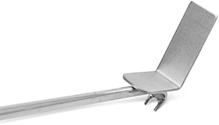 JRG68 Charcoal Grill Ash Rake - 25 inch, Scraper Cleaning Tool for Wood-Fired Pizza Oven, BBQ, Kettle Grills, Fire Pits, Restaurant, Pizzeria - Complete with 4 Skewers