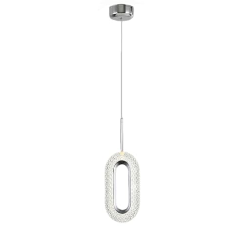 Lámpara colgante LED regulable tricolor con cristales modernos para comedor LWX