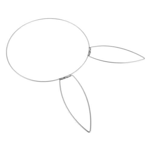 Baluue Couronne Tête de Lapin Métal pour Porte Cadre Rond Floral pour Décoration Pâques Rustique Anneau Lapin et Facile à Assembler pour DIY Festive