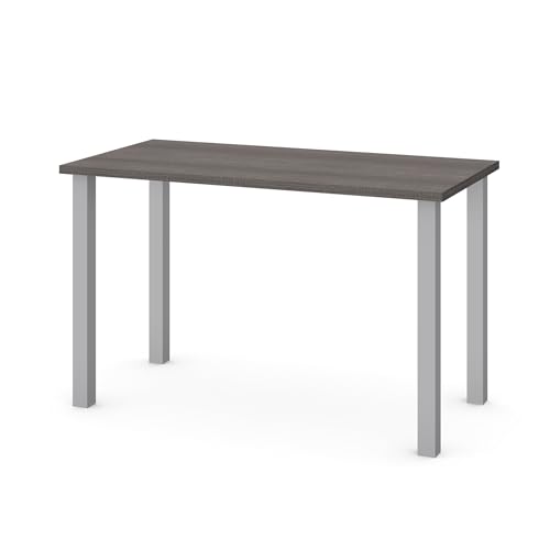Bestar Universel 48W Table Desk with Square Metal Legs in